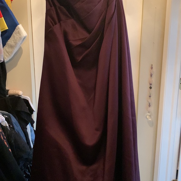 David’s Bridal Floor Length Plum Gown - Picture 5 of 9